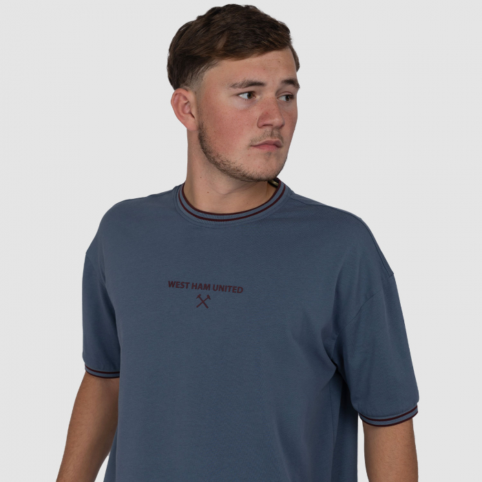 Adults West Ham Castle Collection T-Shirt - Blue