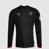 Junior Long Sleeve Away Shirt 24/25 - Black