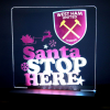 West Ham Santa Stop Here Light Sign