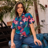 West Ham Adult Hawaiian Flamingo Green Shirt