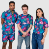 West Ham Adult Hawaiian Flamingo Green Shorts