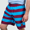 Bar Stripe Beach Shorts - Claret/Blue