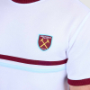 Close up of West Ham Retro Pique White T-Shirt