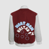 Back view of West Ham Junior Puff Print Claret & Blue Jacket