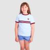 West Ham Junior Retro Pique T-Shirt - Blue