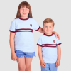 West Ham Junior Retro Pique T-Shirt - Blue