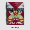 West Ham Personalised 6X8 Notebook