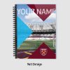 West Ham Personalised 6X8 Notebook