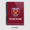 West Ham Personalised 6X8 Notebook