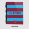 West Ham Personalised 6X8 Notebook
