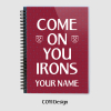 West Ham Personalised 6X8 Notebook