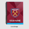 West Ham Personalised 6X8 Notebook