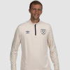 West Ham 25/26 Adults Ecru Pre Match Midlayer Top