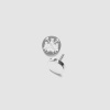 West Ham Stainless Steel Round Castle Ear Stud