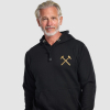 Adults Gold Embroidered Cross Hammers Hoodie 