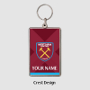 West Ham Personalised Metal Keyring