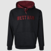 Mens Black Emb West Ham Hoodie