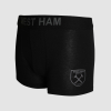 West Ham Junior 2 Pack Boxer Shorts - Black/Grey