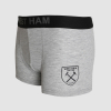 West Ham Junior 2 Pack Boxer Shorts - Black/Grey