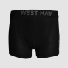 West Ham Junior 2 Pack Boxer Shorts - Black/Grey