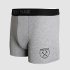 West Ham 2 Pack Boxer Shorts - Black/Grey