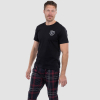 Mens Black Short Sleeved Lounge Top