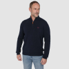 Adults Navy Waffle Quarter Zip Sweater