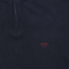 Adults Navy Waffle Quarter Zip Sweater