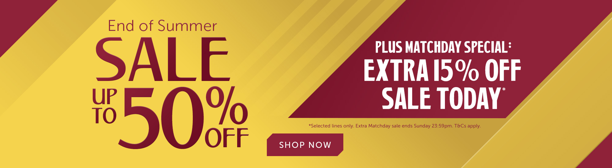 Up to 50% Off plus extra 15% off all sale