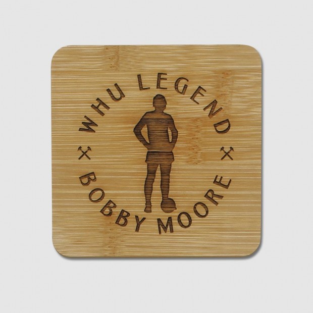 West Ham Legends Moore - Bamboo Coaster
