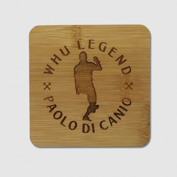 West Ham Legends Di Canio Bamboo Coaster