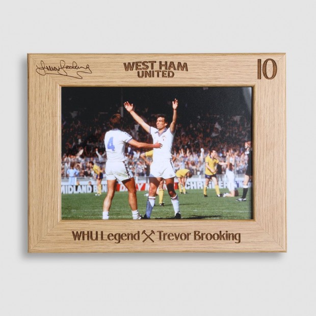 West Ham Legends Brooking - Wooden Photo Frame