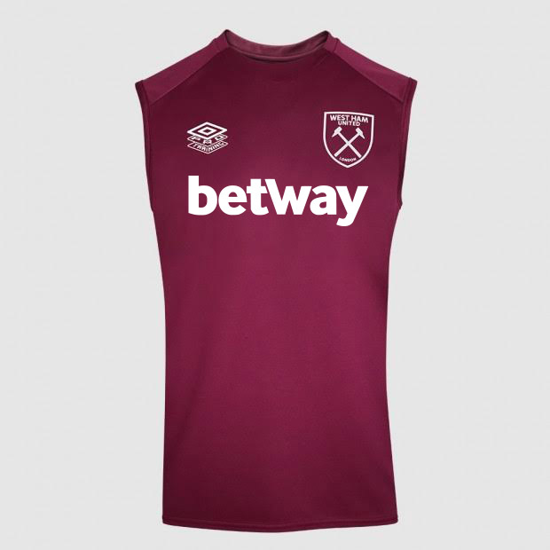 West Ham Adults Sleeveless Jersey Sponsored