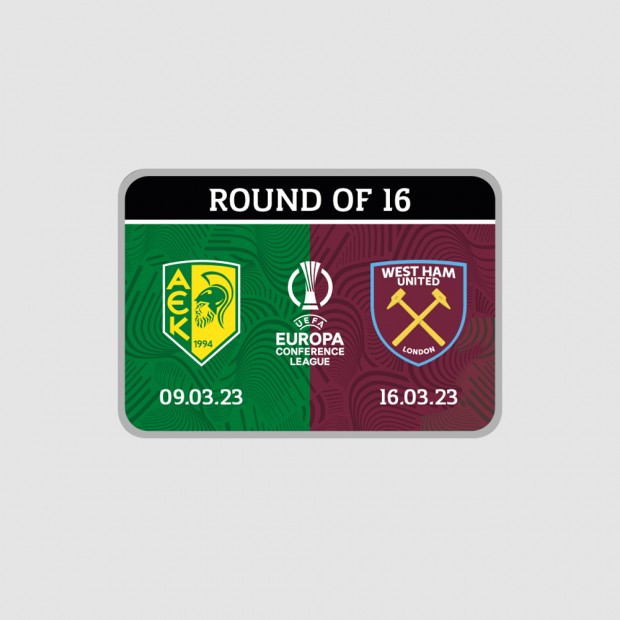 West Ham V AEK Larnaca Matchday Badge