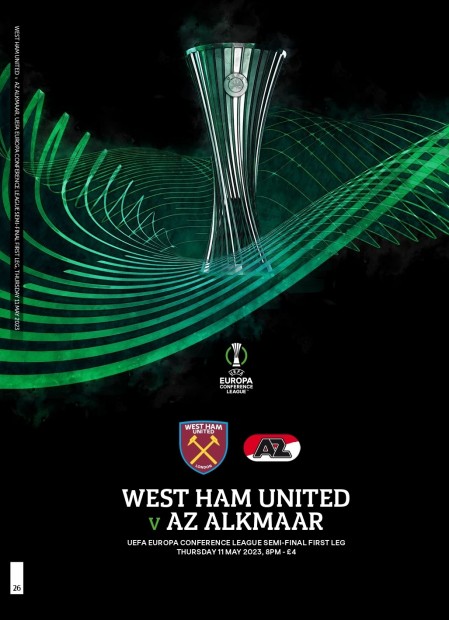 22/23 Matchday Programme  - UCL Az Alkmaar