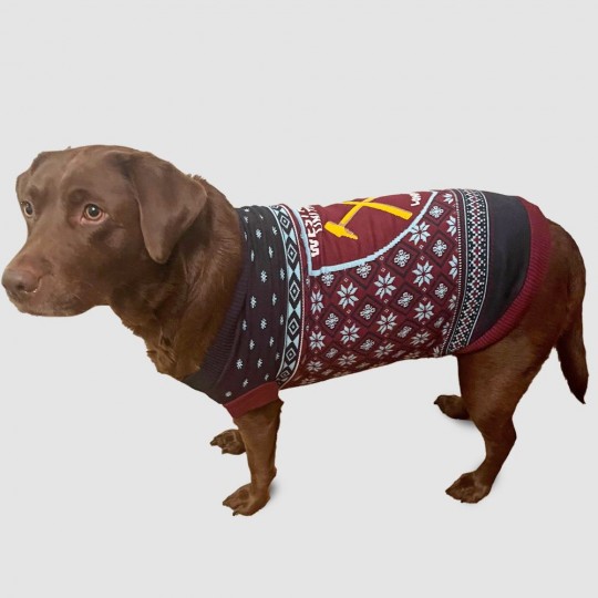West Ham Christmas Snowflake Dog Jumper