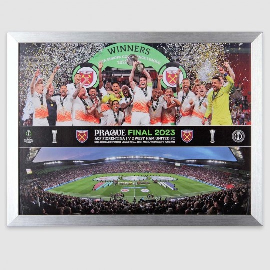 UEFA 16X12 Trophy Lift/Line Up Framed Print