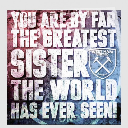 Greatest Sister In The World Card