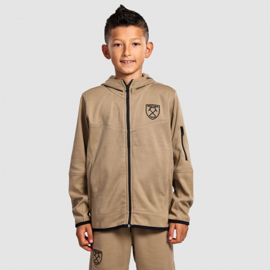 West Ham Junior Dark Stone Zip Hoodie