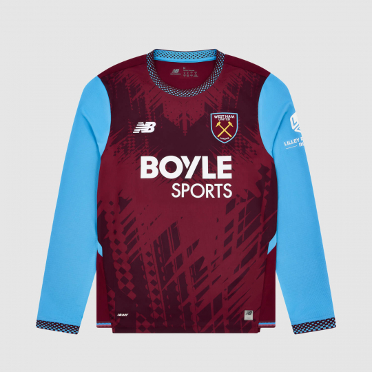 West Ham United 長袖ユニフォーム　正規品 West Ham 26/27 Home Long Sleeve Shirt | West Ham United Official Store