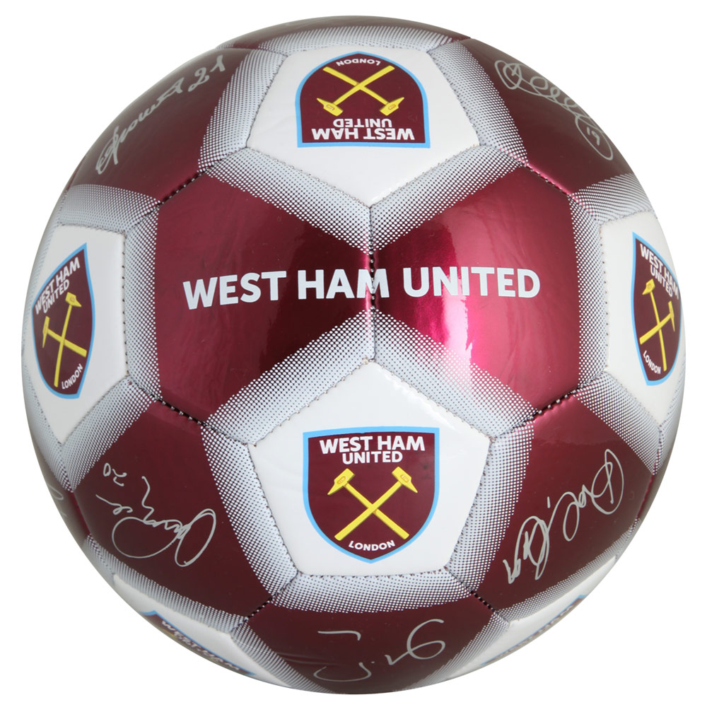 Claret/White Signature Football