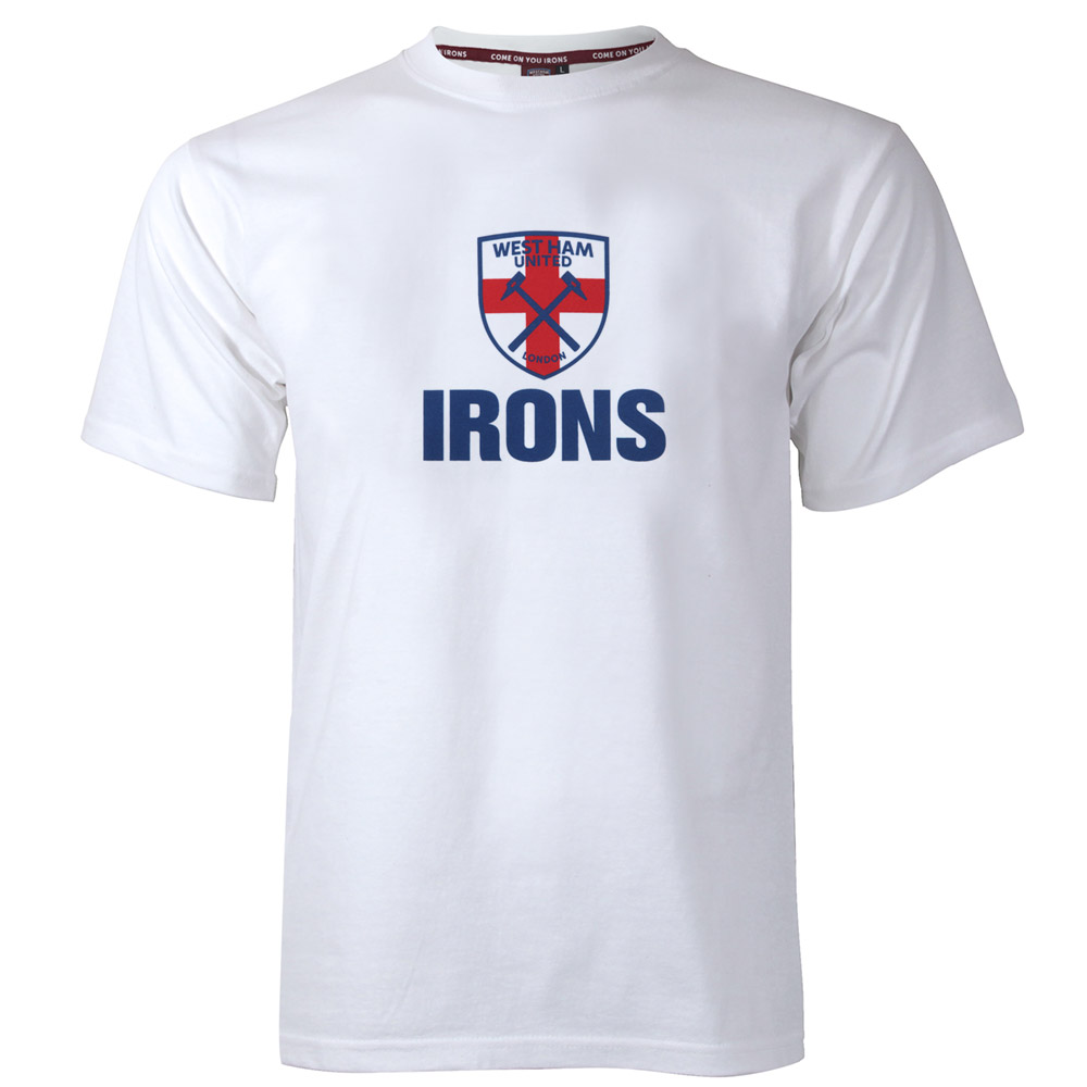 2425 - WHITE IRONS ST GEORGE CREST T-SHIRT
