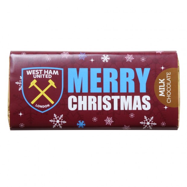 West Ham Merry Christmas Chocolate Bar