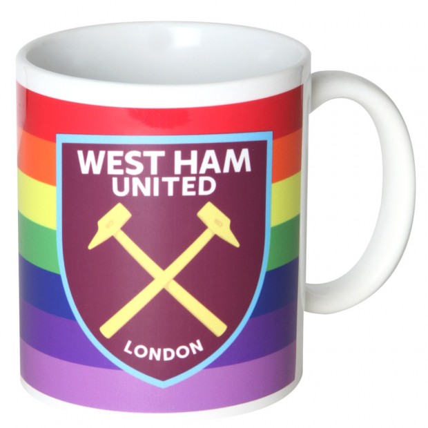 West Ham Rainbow Pride Crest Mug
