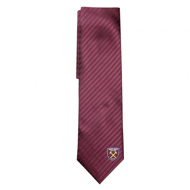 West Ham Claret Tonal Stripe Tie