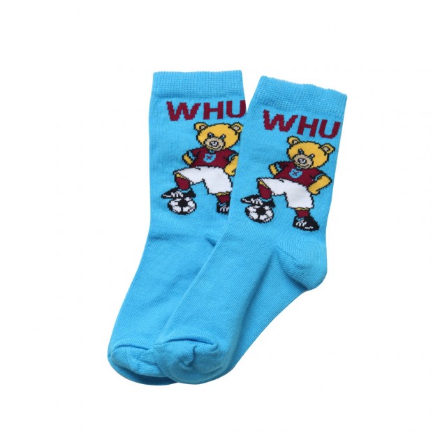 West Ham Infant Bubbles Bear 2 Pack Socks