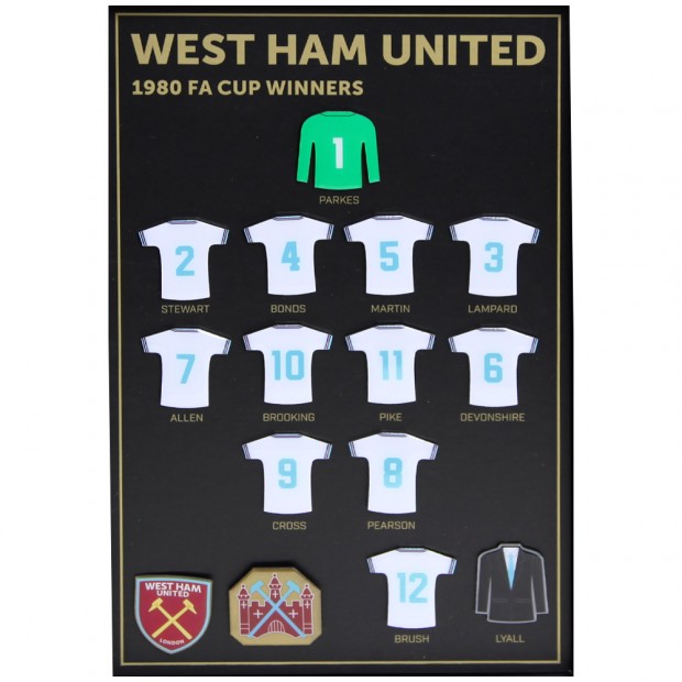 West Ham 1980 FA Cup Badge Set