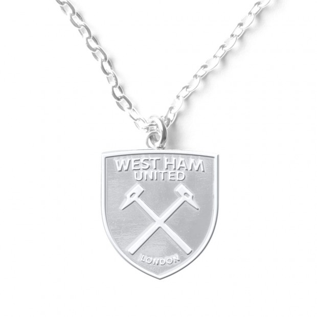 Small Silver Plated Crest And Chain