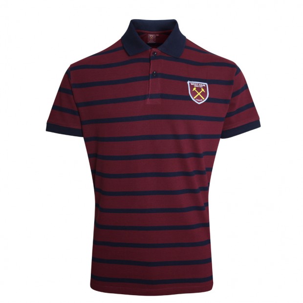 Claret/Navy Stripe Polo