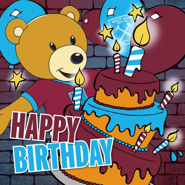 Bubbles Bear Birthday Card